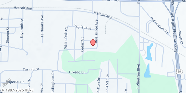 Map showing Building the house of faith with faith - Main Location at 1513 Spindlewheel Drive, Thomasville, GA