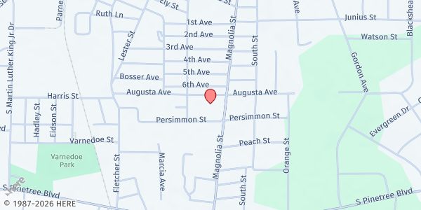 Map showing Disciples of Jesus Ministries, Inc. at 228 Augusta Ave., Thomasville, GA