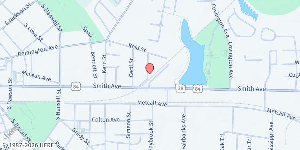 Map showing House of Prayer Five Fold Ministries, Inc. at 213 Cherokee Street, Thomasville, GA