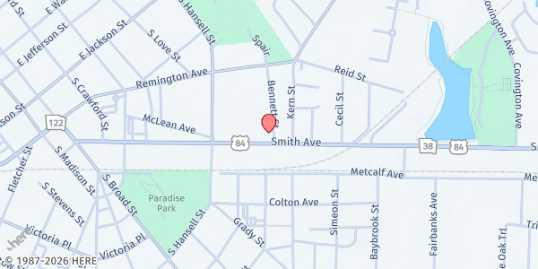 Map showing Judah of Praise at 551 Smith Ave. B, Thomasville, GA