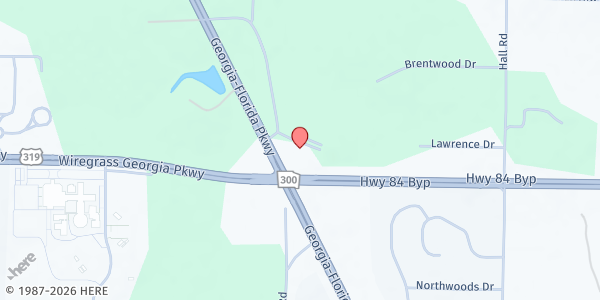 Map showing New Covenant Church at 48 Patterson Still Spur, Thomasville, GA