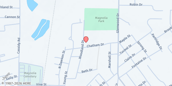 Map showing St. Luke CME Church at 305 Chatham Dr., Thomasville, GA