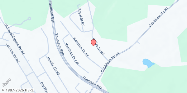 Map showing Canaan Heights SDA Church at 1091 Dallas Dr., Thomson, GA