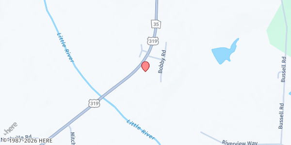 Map showing Oak Grove Baptist Church of Tifton, Inc. at 4489 U.S. 319, Tifton, GA