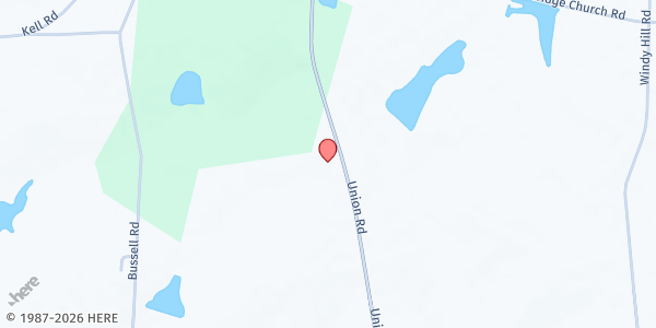 Map showing Peanut Butter & Jesus at 4872 Union Rd., Tifton, GA