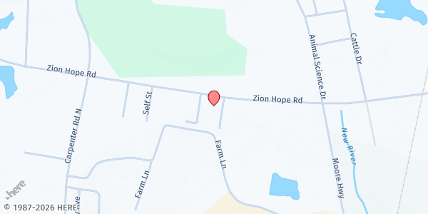 Map showing Tifton Missionary Baptist Church at 177 Zion Hope Road, Tifton, GA