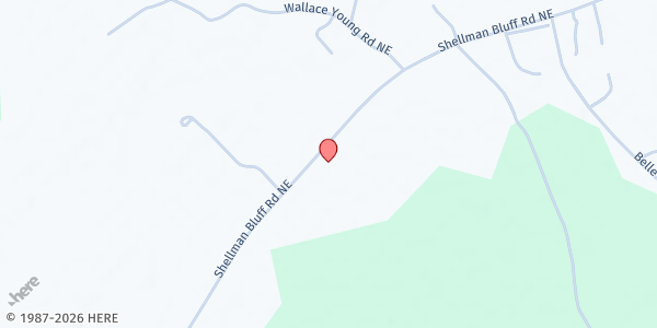 Map showing Morgan's Chapel MC at 3308 Shellman Bluff Road Northeast, Townsend, GA