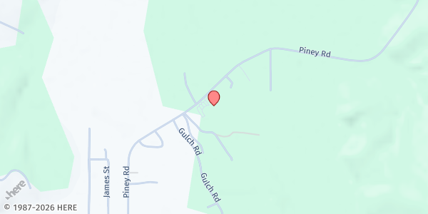 Map showing Piney Grove Baptist Church at 864 Piney Rd, Trenton, GA