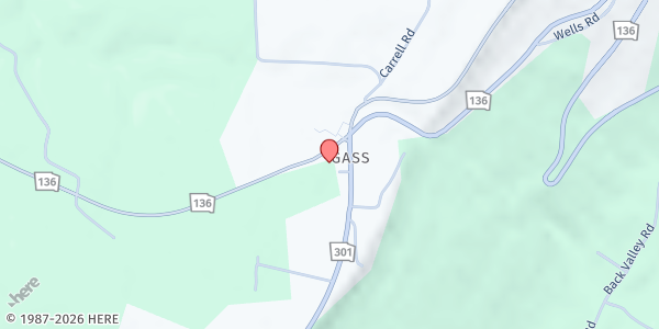 Map showing Tri-State Food Pantry at 2026 GA-136 W, Trenton, GA