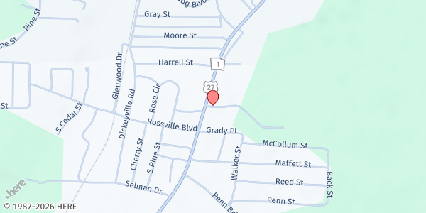 Map showing Central Avenue Baptist Church Chattanooga at 14074 Hwy 27, Trion, GA