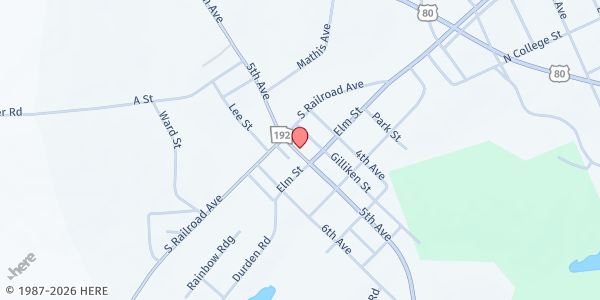 Map showing His Truth Fellowship Center at 509 5th Ave., Twin City, GA