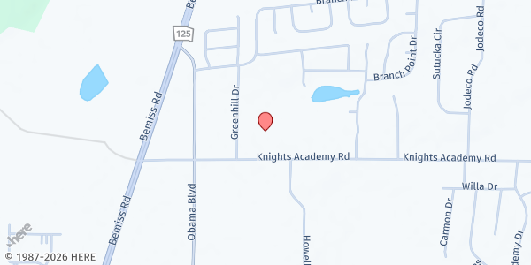 Map showing Abundant Life Church of God at 3419 Knight Academy Rd., Valdosta, GA