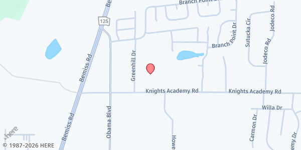 Map showing Abundant Life Church of God at 3419 Knights Academy Road, Valdosta, GA