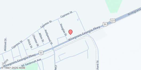 Map showing GracePoint Church at 2206 East Hill Avenue, Valdosta, GA