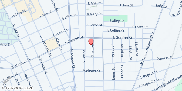 Map showing LAMP Shelter at 714 Charlton Street, Valdosta, GA