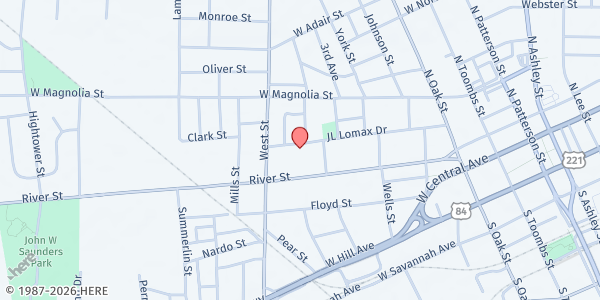 Map showing Macedonia First Baptist Church at 715 Jl Lomax Dr., Valdosta, GA