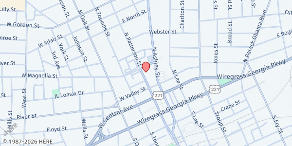 Map showing Mindful Generation International, Inc. at 311 North Patterson Street, Valdosta, GA