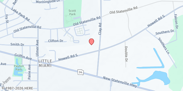 Map showing Morning Star Baptist Church at 1051 Howell Rd., Valdosta, GA