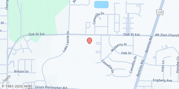 Map showing Mt. Zion AME Church at 4011 N. Oak St. Ext., Valdosta, GA