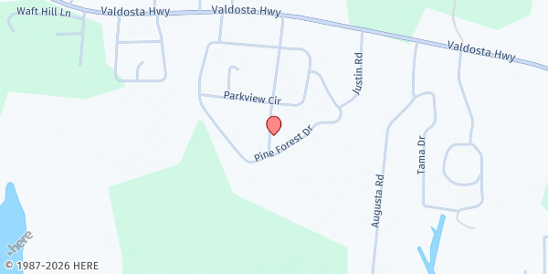 Map showing N. Newton's Care House, Inc. at 317 Ridgeland Drive, Valdosta, GA