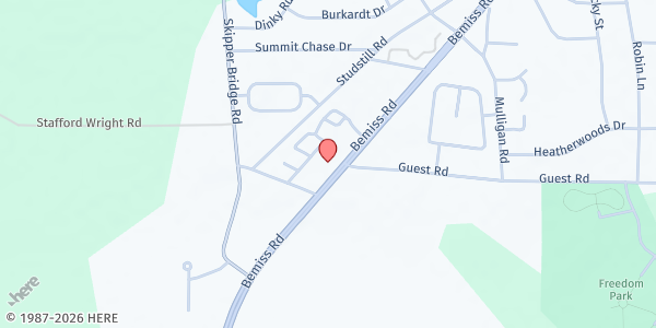 Map showing NorthGate Assembly of God, Inc. at 4165 Bemiss Road, Valdosta, GA