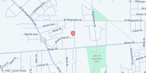 Map showing One Word Truth Ministry at 316 Blitch Street, Valdosta, GA