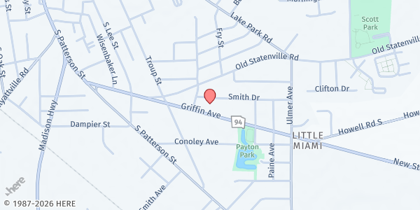 Map showing Partnership Health Center Outdoor Mini Pantry at 520 Griffin Ave., Valdosta, GA