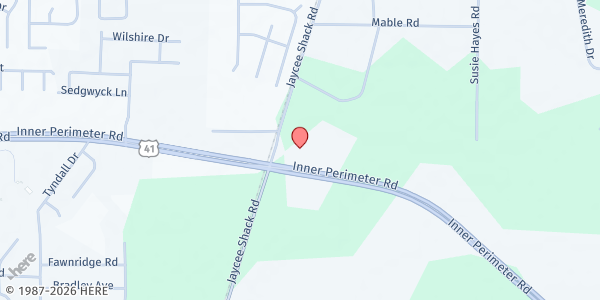 Map showing Perimeter Road Baptist Church at 4091 Inner Perimeter Road, Valdosta, GA