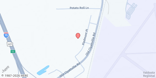 Map showing Second Harvest of South Georgia at Second Harvest of South Georgia, Valdosta, GA