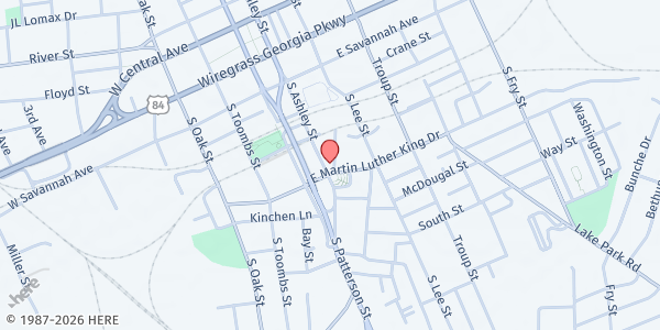 Map showing St. Paul AME Church at 419 South Ashley Street, Valdosta, GA