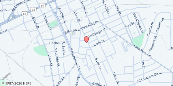 Map showing TEACH Inc. at 606 S. Lee St., Valdosta, GA