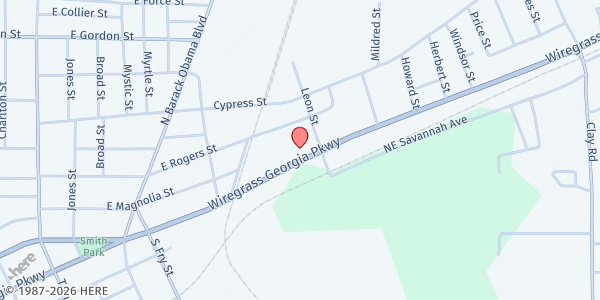 Map showing Union Cathedral at 1050 E. Hill Ave., Valdosta, GA