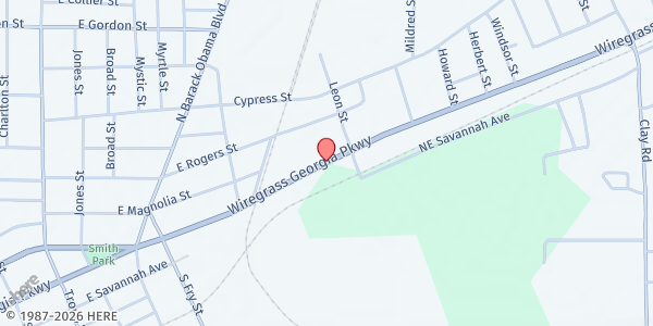 Map showing Union Cathedral, Inc. at 1050 East Hill Avenue, Valdosta, GA