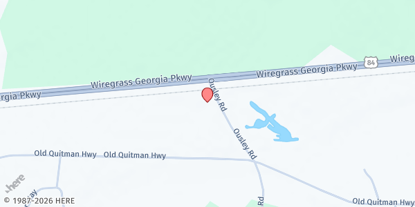 Map showing Valdosta Baptist Hispanic Mission Church at 8737 Ousley Rd., Valdosta, GA