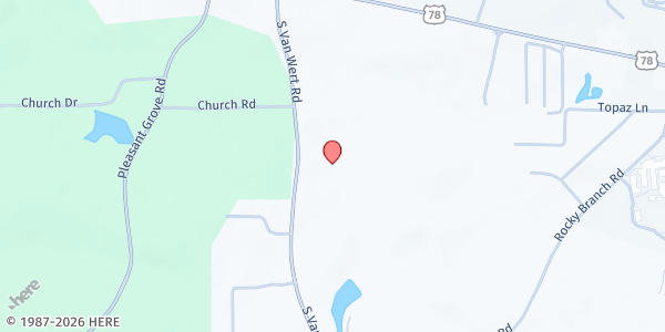 Map showing HighView Church Food Pantry at 1100 S. Van Wert Rd., Villa Rica, GA