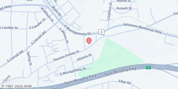 Map showing Mount Prospect Baptist Church at 133 Thomas Dorsey Dr, Villa Rica, GA