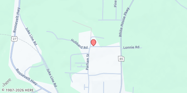 Map showing Leverette Hill Baptist Church at 20 Leverett Hill Rd., Warm Springs, GA