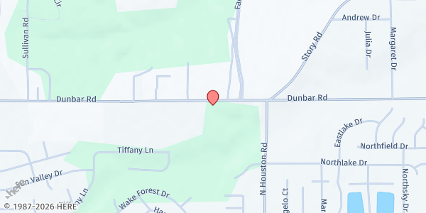 Map showing Fellowship Bible Baptist Church at 431 Dunbar Rd., Warner Robins, GA