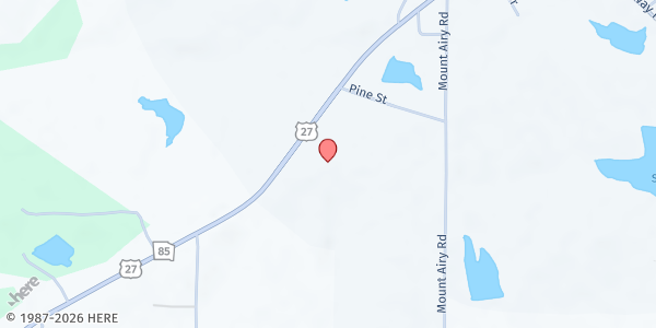 Map showing New Vision Ministries at 8132 GA-85, Waverly Hall, GA