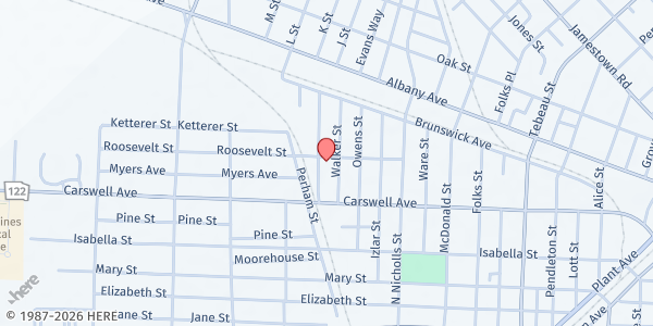 Map showing Charlie Giving Back to the Community - Main Location at 1121 Roosevelt Street, Waycross, GA