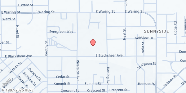 Map showing Loaves & Fishes - St. Joseph Catholic Church at 2011 Darling Ave., Waycross, GA