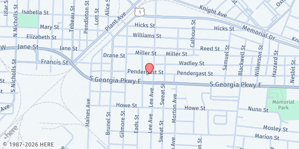 Map showing Way of the Cross E.P.C. at 512 Lee Avenue, Waycross, GA