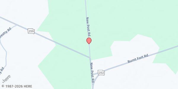 Map showing 4C White Oak Pantry at 334 New Post Road, White Oak, GA