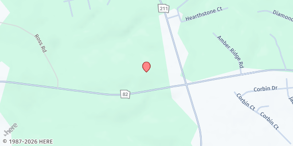 Map showing Bear Creek First Baptist Church at 1786 Hwy 82, Winder, GA