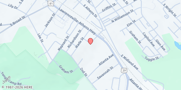Map showing Called to Serve Georgia, Inc at 22 South Williams Street, Winder, GA
