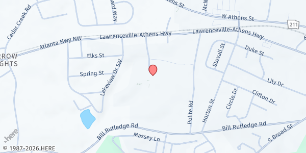 Map showing YMCA of GA's Piedmont- Barrow County at 50 Brad Akins Dr., Winder, GA