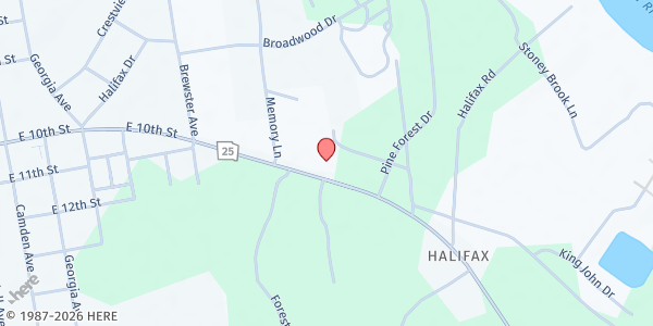 Map showing Grace Communion Woodbine at 990 10th St., Woodbine, GA