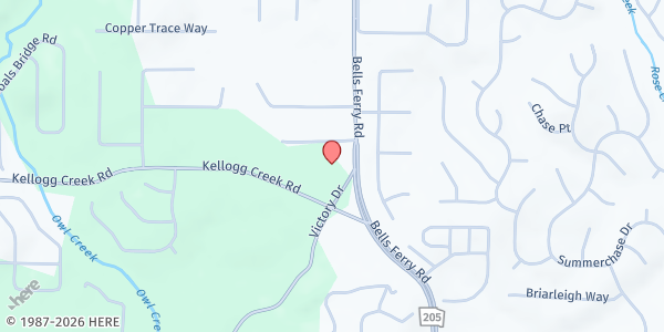 Map showing Encompass Ministries, Inc. - Woodstock at 6551 Commerce Parkway, Woodstock, GA
