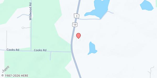 Map showing Pike County Assembly of God at 4990 US-19, Zebulon, GA