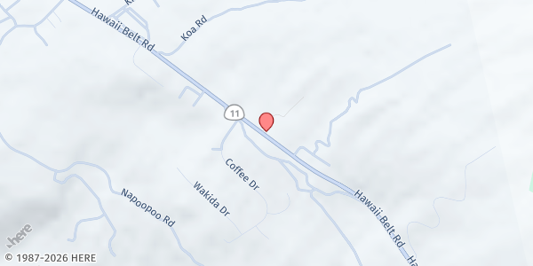 Map showing Bible First Mission Church at 82-5976 Mamalahoa Hwy, Captain Cook, HI